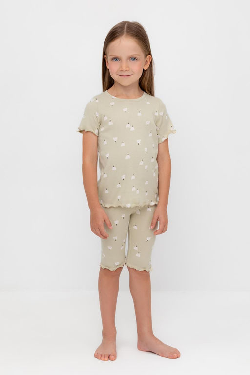 К 1632/фисташковый мусс,колокольчики пижама дет