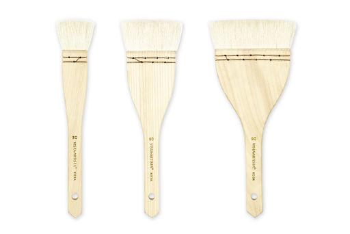 Кисть коза VISTA-ARTISTA Hake 8320F-30 флейц короткая ручка №30 фото 3