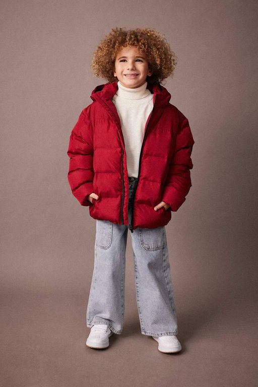 Водоотталкивающая куртка-пуховик с капюшоном для мальчиков - Defacto фото 2