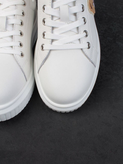 05-SD12-1D WHITE Кроссовки женские (натуральная кожа)