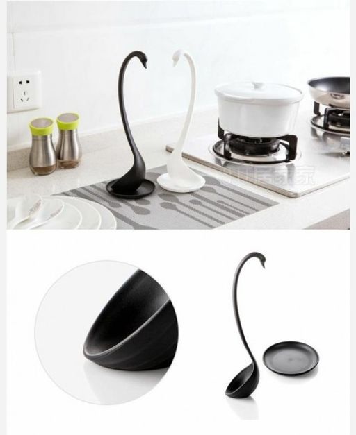 Половник Лебедь. Цвет белый/черный 904719 - Yiwu youda import & export co фото 4