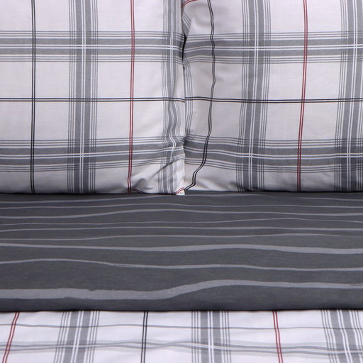 Постельное бельё LoveLife 2сп Серая клетка, 175х215см, 200х225см, 50х70см-2шт, 100%хлопок, сатин, 125г/м  фото 2