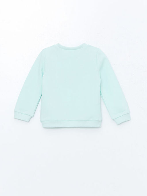 Bisiklet Yaka Bask?l? K?z Bebek Sweatshirt ve E?ofman Alt 2li Tak?m - Waikiki фото 3