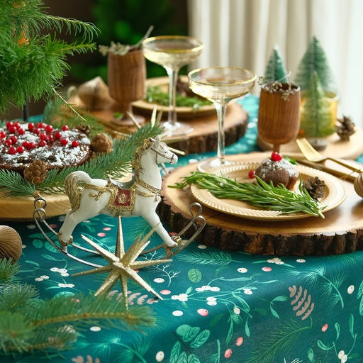 Скатерть новогодняя «Доляна» Needles, 149×110±3 см, 100% хлопок, рогожка 164 г/м²