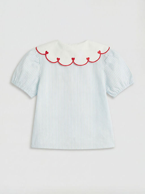 Bebe Yaka ?izgili K?z ?ocuk G?mlek