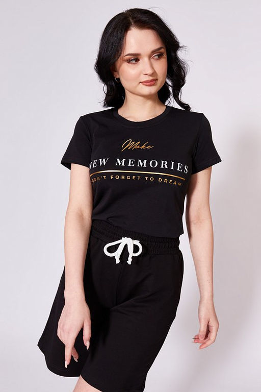 Футболка М323044Па Черный - Елена фото 10