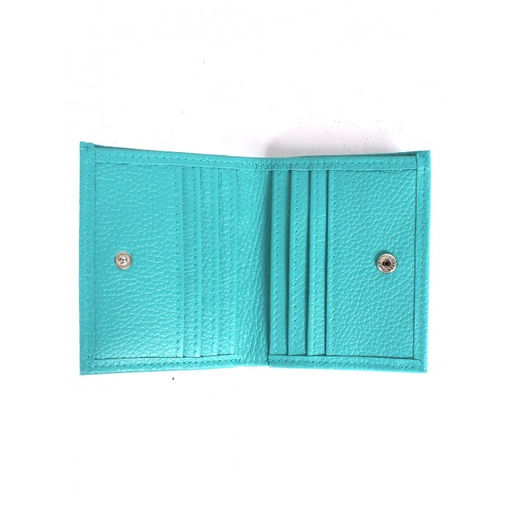 Портмоне женское Croco-ПР-905 натуральная кожа 2 отд, 8 карм, бирюза флотер (110) 264810  фото 3