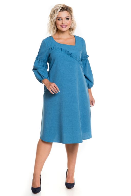 Платье 1181 бирюзово-голубой - Novita фото 2