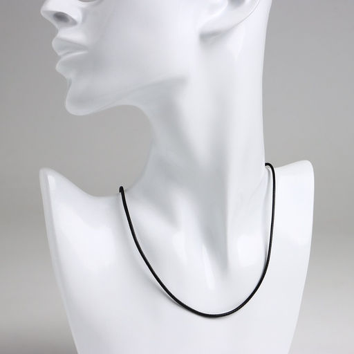 Цена за 10 шт. Шнурок корейская вощёная нить, 50 см, d=1.5 мм, чёрная