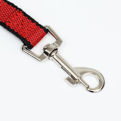 Поводок 2 м х 2 см, красно-чёрный - Пижон фото 2