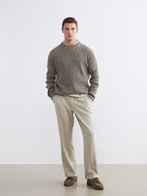 Bisiklet Yaka Erkek Triko Kazak