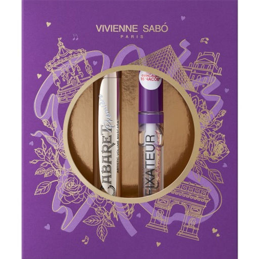 Vivienne Sabo Подарочный набор (тушь "Cabaret premiere" т. 01" гель для бровей "Lamination effect") 2025
