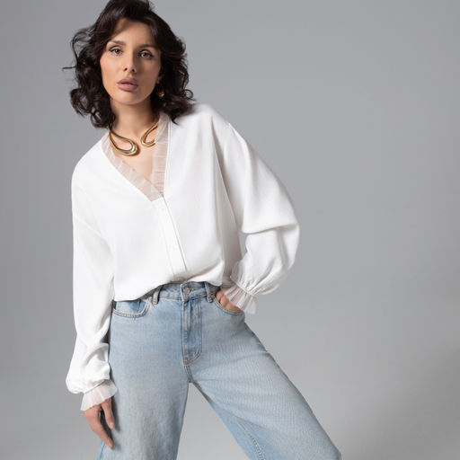 Рубашка нарядная Моя аура  люкс (белая) - Charutti фото 2