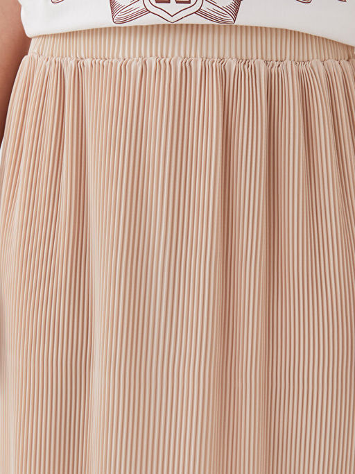 Kad?n Beli Lastikli D?z Pileli Etek