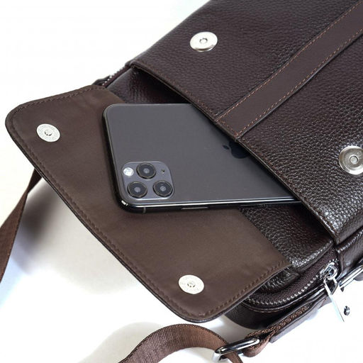 Сумка мужская, кожа, MIRONPAN 33601 Коричневый