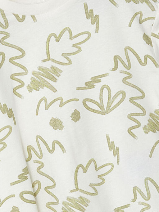 Bisiklet Yaka Bask?l? Erkek Bebek Pijama ?st