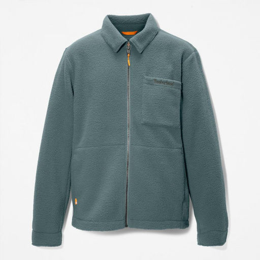 Мужская куртка Timberland Overshirt Fleece зеленая  фото 2