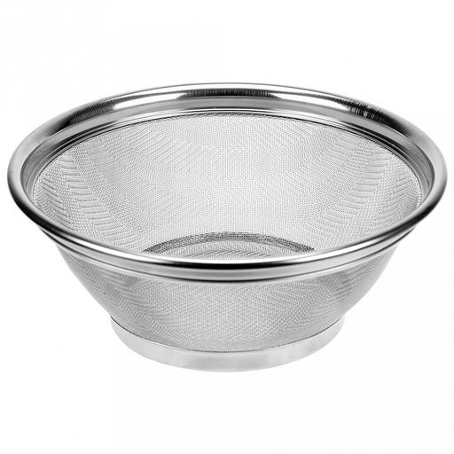 Сито-дуршлаг из нержавеющей стали "Мишель" д22см h8,5см, на подставке, с ободком (Китай)