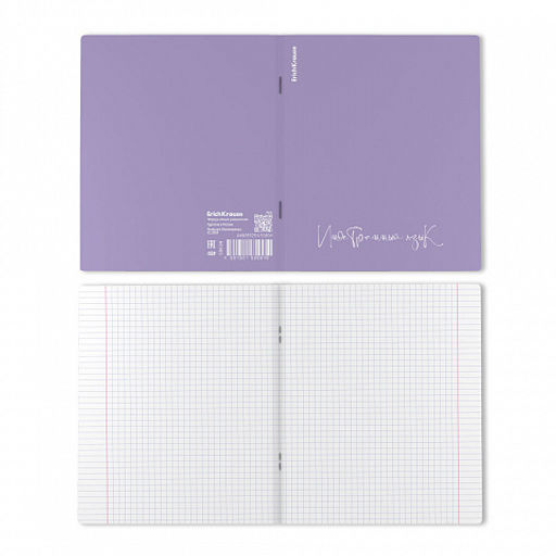 Цена за 6 шт. Тетрадь общая ученическая с пластиковой обложкой на скобе ErichKrause Pastel ассорти, Иностранный язык, 48 листов, клетка  фото 5