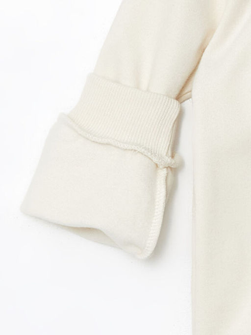 Bisiklet Yaka Bask?l? Erkek Bebek Sweatshirt 2li