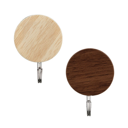 Набор крючков самоклеющихся 2шт, VETTA Дерево, металл, PS, 2 цвета, 440-390