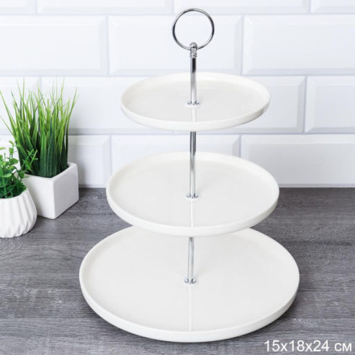 Ваза для фруктов 3-х ярусная / RFV-13 /уп 9/ - ГалеонТрейд фото 2