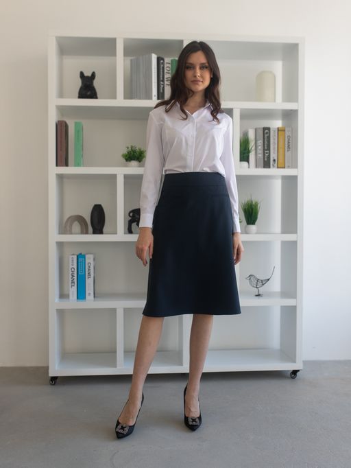 юбка расклешенная от пояса к низу, на подкладке - Трика фото 2