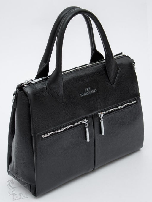 Сумка женская кожаная 2005Y black Polina&Eiterou  в Новосибирске