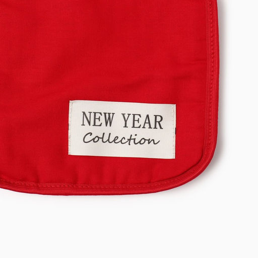 Набор кухонный «Этель» New year collection, цвет красный, варежка-прихватка 18×29 см, прихватка 19×19 см