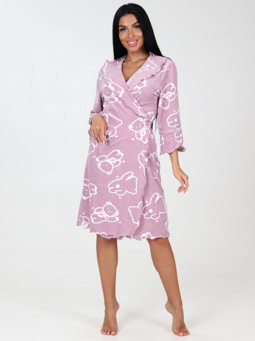 131 ХАЛАТ ЖЕНСКИЙ (Розовый мишка) - А-дина фото 3