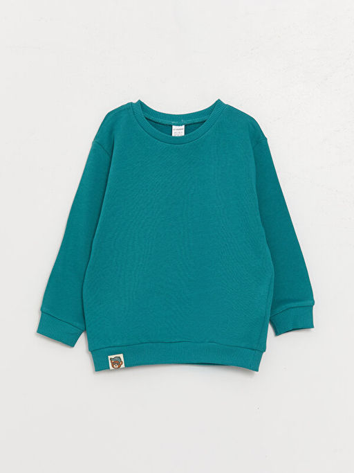 Bisiklet Yaka Bask?l? Uzun Kollu Erkek Bebek Sweatshirt 2li - Waikiki фото 2