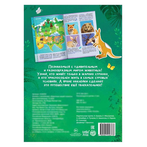 Цена за 2 шт. Книжка с наклейками «Животные нашей планеты», 16 стр.