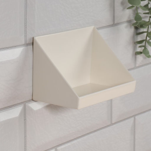 Органайзер настенный BASIC, 1 секция, с клеевой основой, 8.7×8×2 см, белый