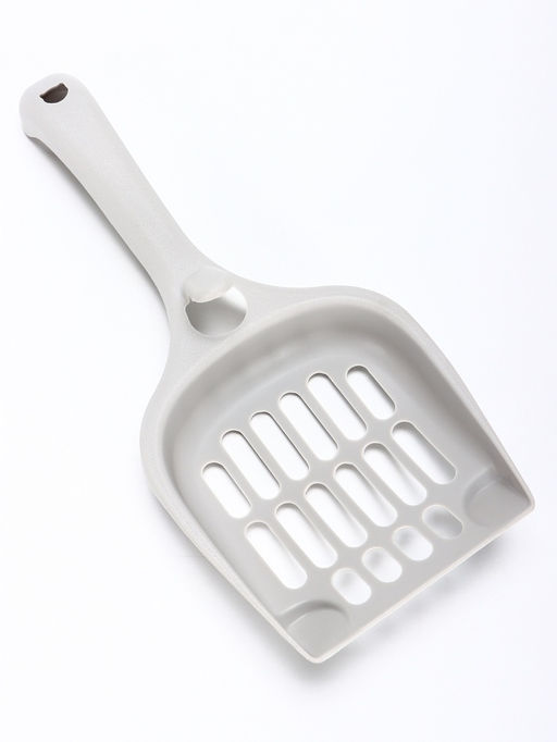 Лоток для кошек "Фур-Мур", 48×35.5 см, с бортом и совком, покрытие Soft-touch, цвет смоки