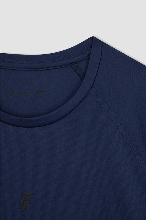 DeFactoFit Облегающая футболка с круглым вырезом и принтом в стиле спортсмен с короткими рукавами  фото 8