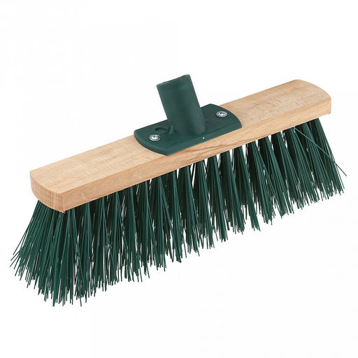 Щетка для пола деревянная 30см, втулка наклонная пластмассовая с резьбой д22мм, бук (Россия)