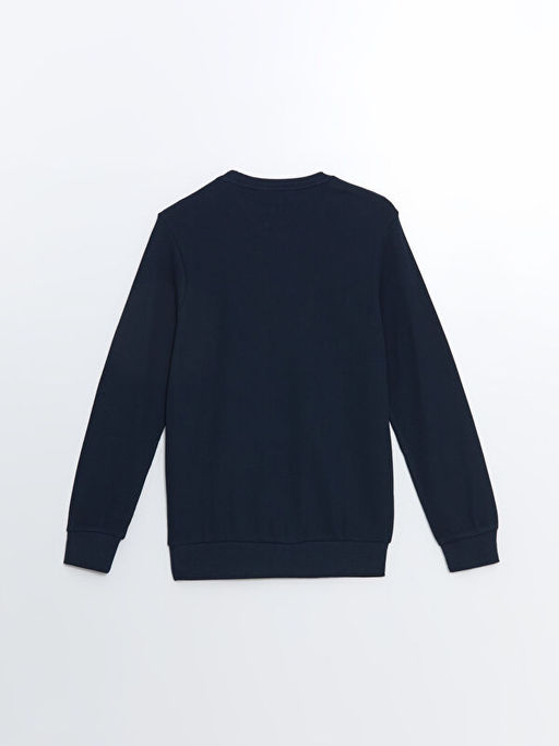 Bisiklet Yaka Uzun Kollu Bask?l? Erkek Sweatshirt - Waikiki фото 2