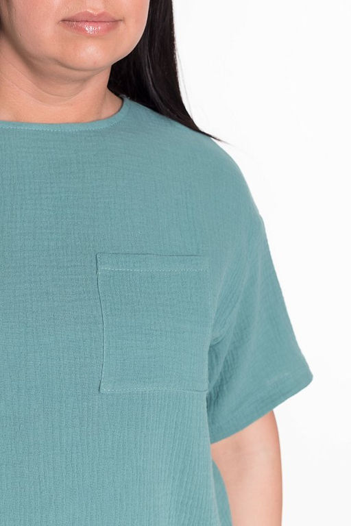 Футболка М324037а Шалфей темный - Елена фото 5