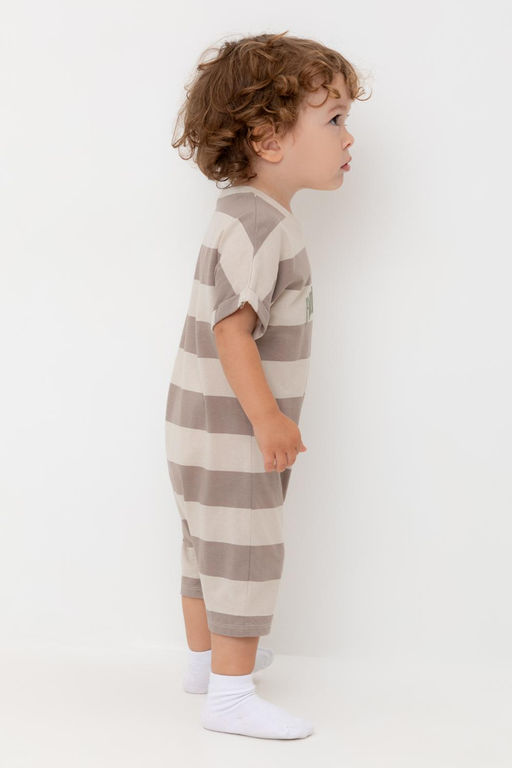 Crockid _ КР 6499/бежевый,коричневый,полоска к552 полукомбинезон (песочник) д/мал яс фото 4