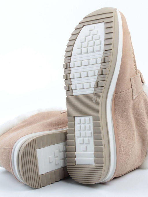 04-5520-11 BEIGE Ботинки зимние женские (натуральная кожа, 100% шерсть)