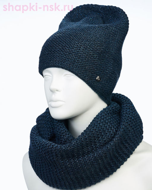 55335-1 Комплект женский (колпак+снуд) (56-58) - Static фото 18