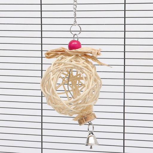 Гнездо для птиц с колокольчиком, 13 х 28 см, лоза - Пижон фото 5