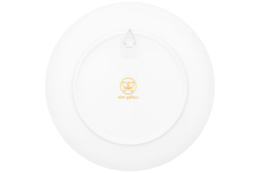 Тарелка декор. 20*20*2 см "Букет пионов" круг + крючок + подставка