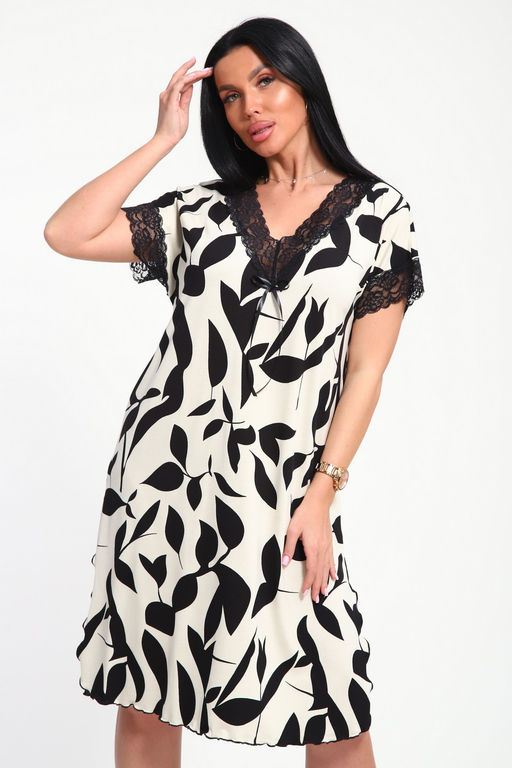 Ночная сорочка из вискозы Олеся экрю