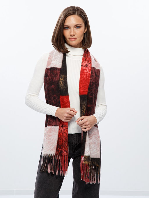 Палантин жен. хл+шерсть 71х182 LDR23-011-08