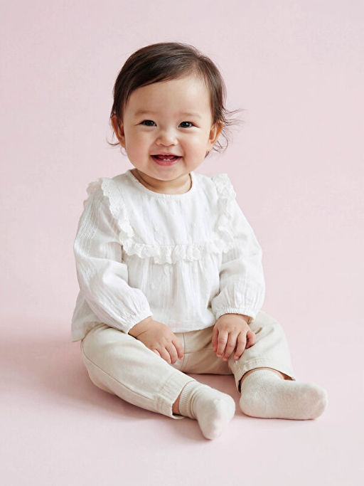 F?rf?rl? K?z Bebek Gabardin Bluz ve Pantolon