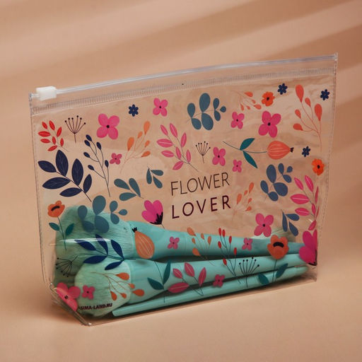 Цена за 2 шт. Косметичка из прозрачного PVC 21 х2 х14 см Flower Lover - Nazamok фото 2