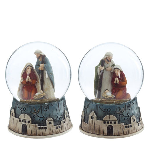 Фигурка декоративная "Рождество" в стекл шаре, D 6.5 см, L6,5 W6,5 H8,5 см, 2в.