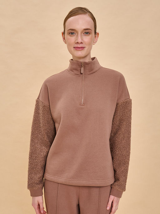 PELICAN, толстовка женская, Коричневый