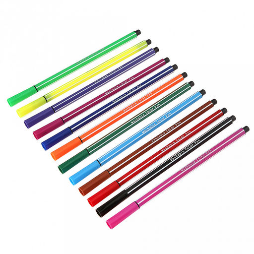 Фломастер 16,3х0,9х0,9см, набор 12 цветов, в пластиковом тубусе д5см h17,7см (Китай)